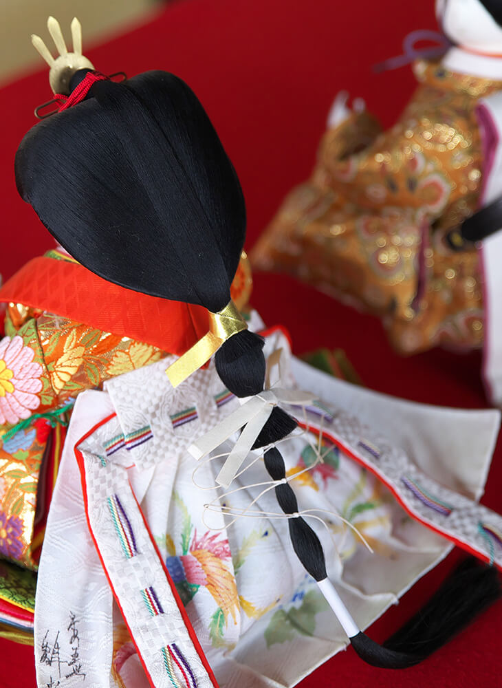 京人形の髪付 髪付師井上