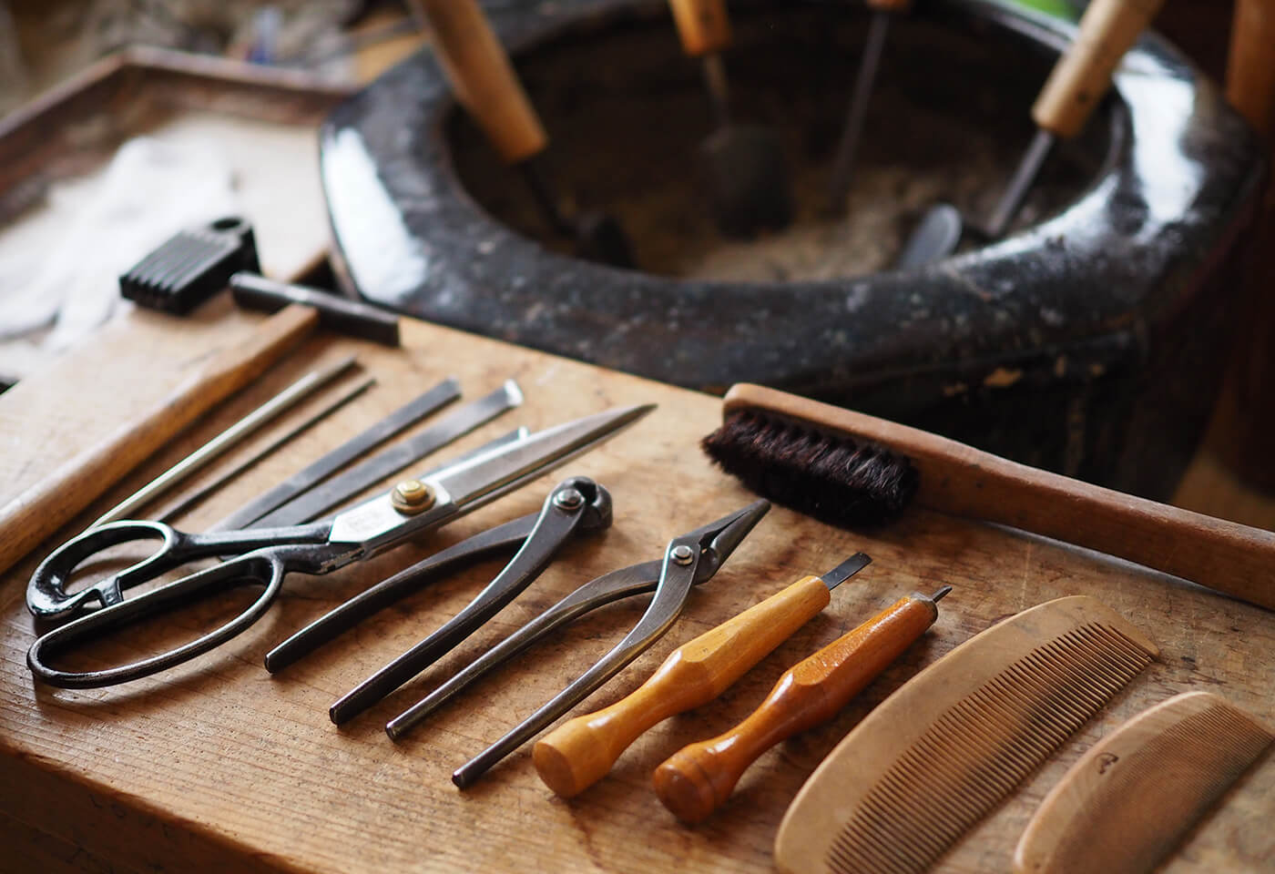 製作工程 髪付師井上